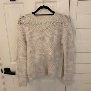 Nine West white sparkly sweater size small